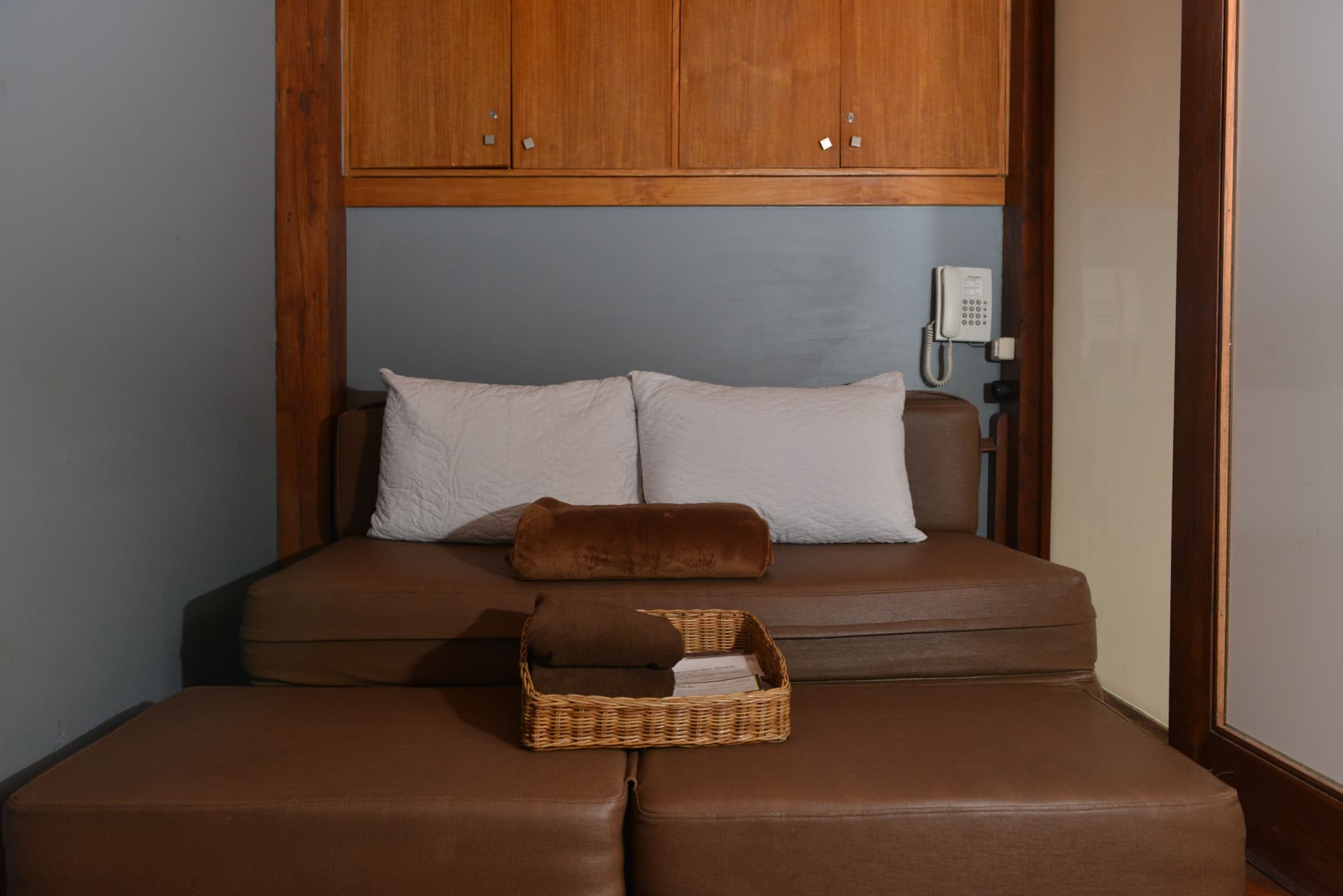 Cosy guest room interior with daybed and amenities